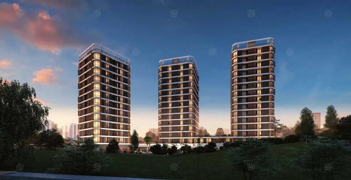 Kağıthane konut projesinin üç bloğu